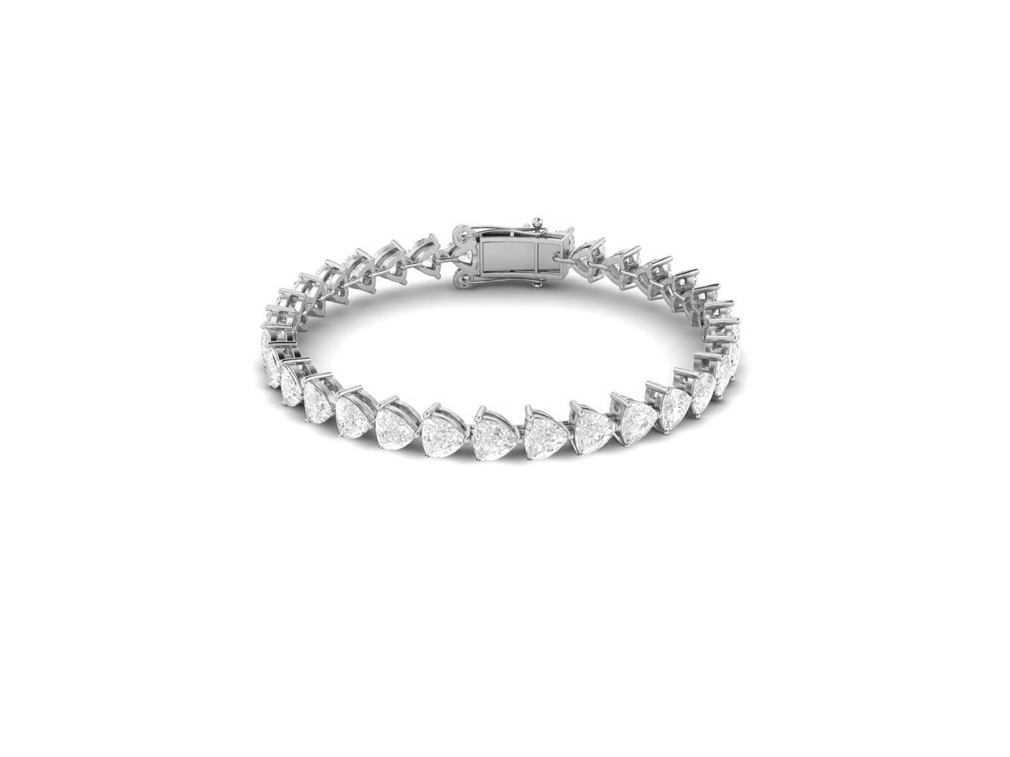 10 CTW Trillion Moissanite Tennis Bracelet