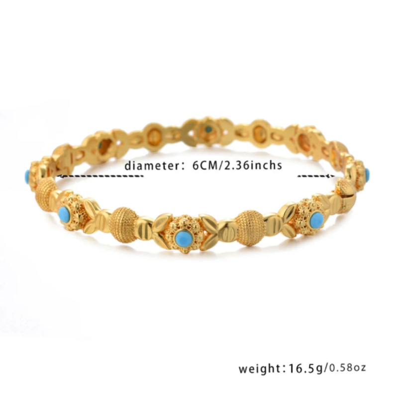 Gold-Plated Dubai Bangles Elegant Party Jewelry