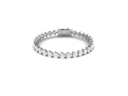 10 CTW Trillion Moissanite Tennis Bracelet