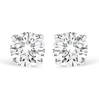 1/2 CTW Lab Grown Diamond Solitaire Stud Earrings Set In 14K Gold