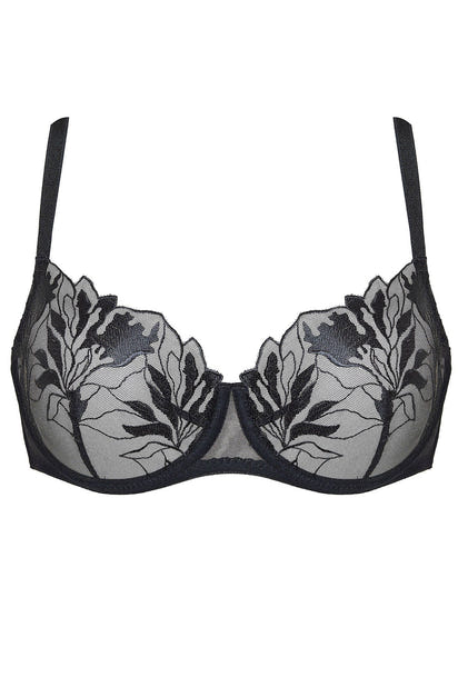 Transparent Demi Bra Gorteks Coco Black-2