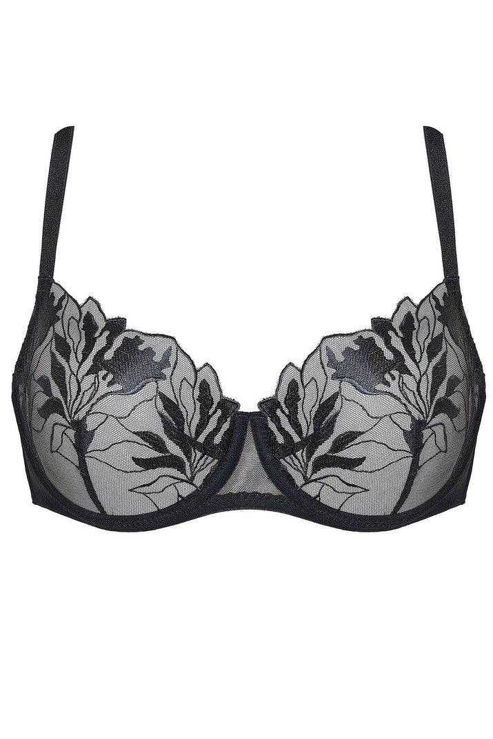Transparent Demi Bra Gorteks Coco Black-2