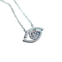Moissanite Evil Eye Pendant Necklace -0.5 ct