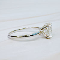 Paved Halo Solitaire Moissanite Ring