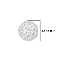Moissanite Round Cluster Studs - Sterling Silver