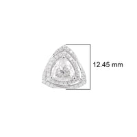 Moissanite Halo Stud Earrings – Sterling Silver