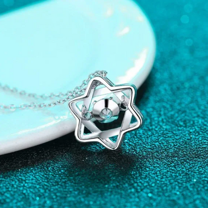 Moissanite Star of David Pendant Necklace -0.5 ct