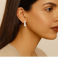 Moissanite 3.2 Ctw Hoop Earrings - 14K Yellow Gold