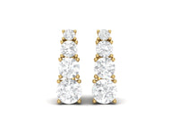 Moissanite 3.2 Ctw Hoop Earrings - 14K Yellow Gold