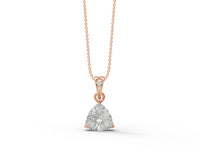 Moissanite Minimalist Trillion Pendant - Sterling Silver