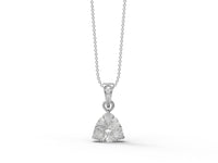 Moissanite Minimalist Trillion Pendant - Sterling Silver