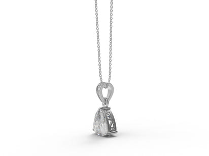 Moissanite Minimalist Trillion Pendant - Sterling Silver