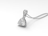 Moissanite Minimalist Trillion Pendant - Sterling Silver