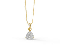 Moissanite Minimalist Trillion Pendant - Sterling Silver