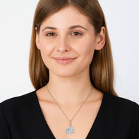 Moissanite Minimalist Trillion Pendant - Sterling Silver