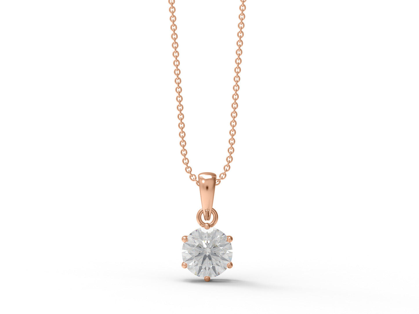 Moissanite Solitaire Pendant - 925 Sterling Silver