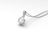 Moissanite Solitaire Pendant - 925 Sterling Silver