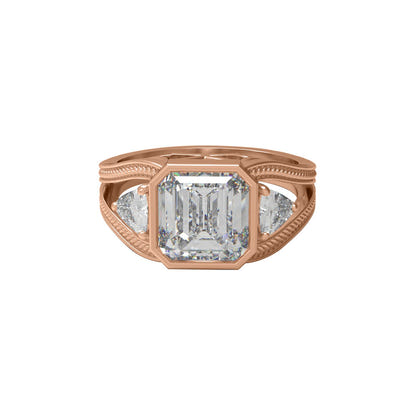 Moissanite Vintage-Inspired Ring - Sterling Silver
