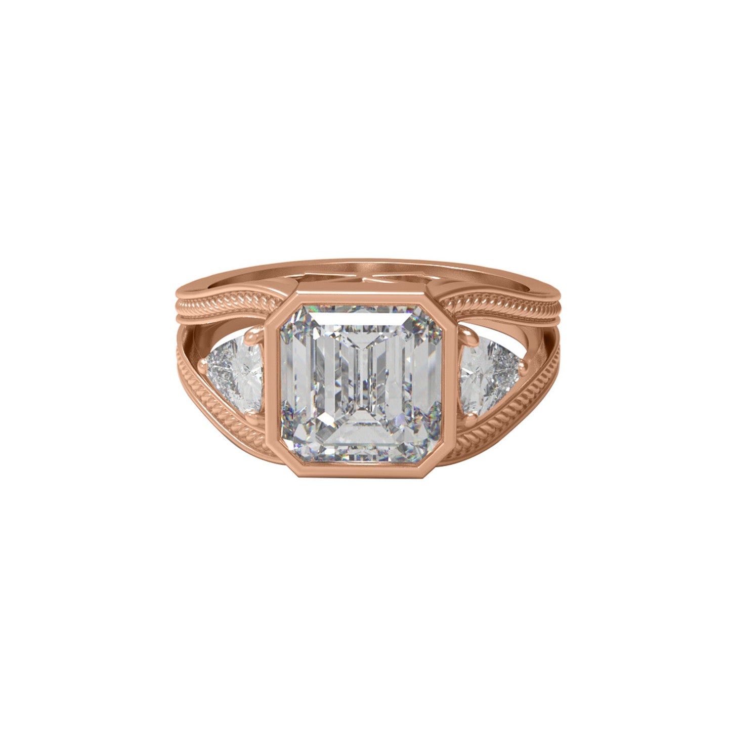 Moissanite Vintage-Inspired Ring - Sterling Silver