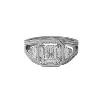 Moissanite Vintage-Inspired Ring - Sterling Silver