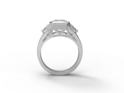 Moissanite Vintage-Inspired Ring - Sterling Silver