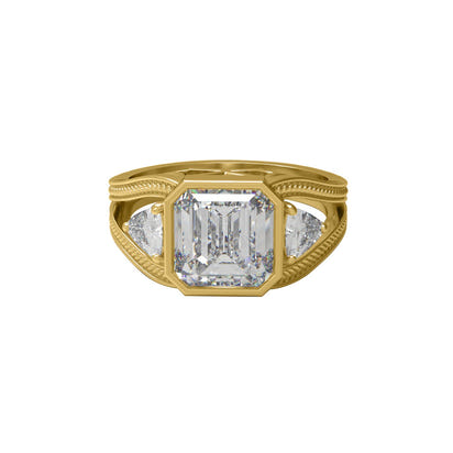 Moissanite Vintage-Inspired Ring - Sterling Silver