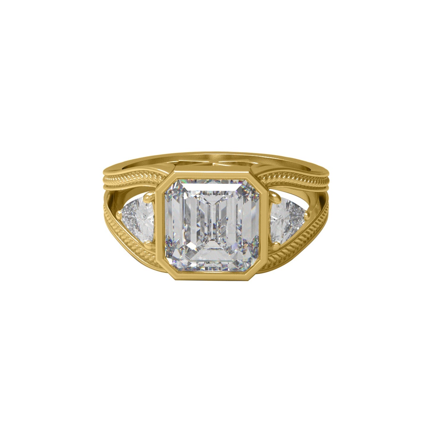 Moissanite Vintage-Inspired Ring - Sterling Silver