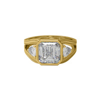 Moissanite Vintage-Inspired Ring - Sterling Silver