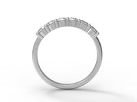 Moissanite Half Eternity Ring - Sterling Silver