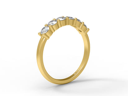 Moissanite Half Eternity Ring - Sterling Silver