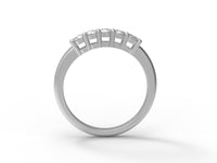 Moissanite Half Eternity Ring - Sterling Silver