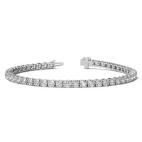 6.00 CTW AGI Certified Lab Grown Diamond Tennis Bracelet – 14K White Gold Overlay