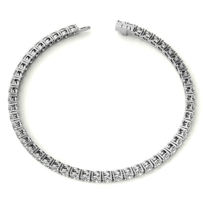6ctw Created Moissanite Tennis Bracelet - 3mm Stones - 14K Gold Overlay in White, Yellow or Rose Gold