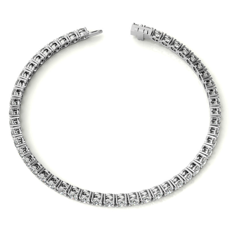 6ctw Created Moissanite Tennis Bracelet - 3mm Stones - 14K Gold Overlay in White, Yellow or Rose Gold