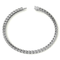 6.00 CTW AGI Certified Lab Grown Diamond Tennis Bracelet – 14K White Gold Overlay