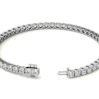 6ctw Created Moissanite Tennis Bracelet - 3mm Stones - 14K Gold Overlay in White, Yellow or Rose Gold