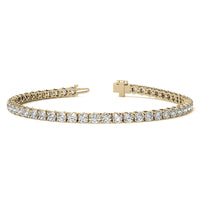 2CTW Created Moissanite Tennis Bracelet - Sterling Silver, 7" Length, White or 14K Gold Plated