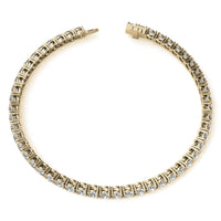 6ctw Lab Created Moissanite Tennis Bracelet - 3mm Stones - Choice of White or 14K Gold Plated Finish