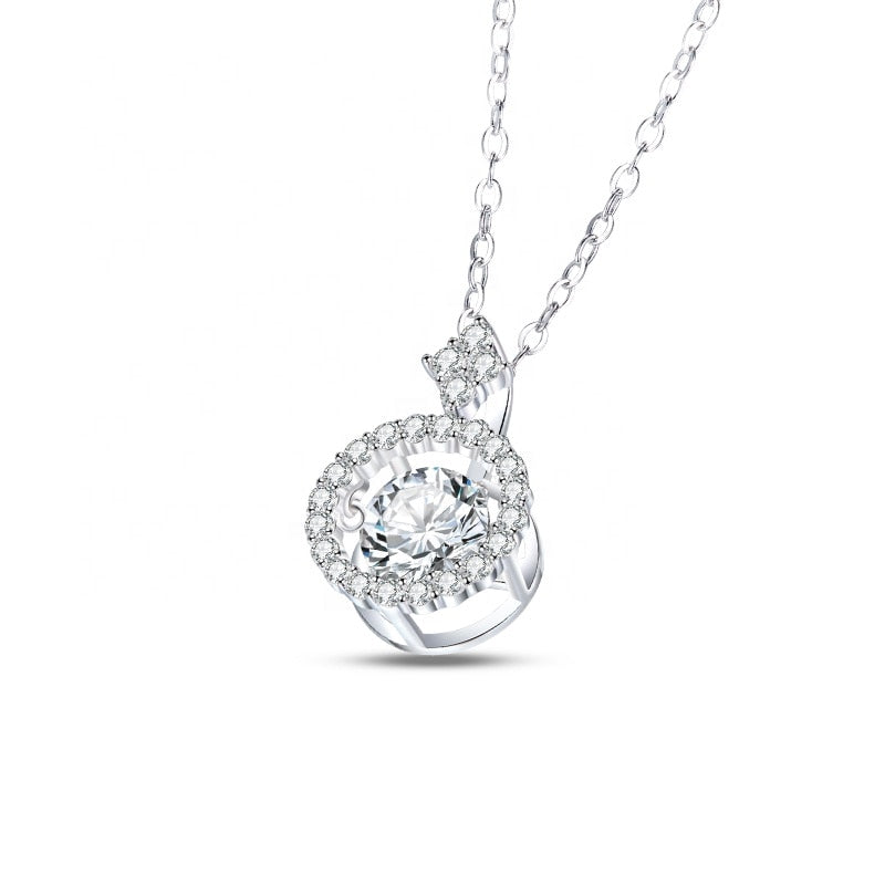 925 Sterling Silver Pendant For Women Jewelry Moissanite Diamond Necklace with Twinkle Setting Moissanite Stone