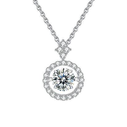 925 Sterling Silver Pendant For Women Jewelry Moissanite Diamond Necklace with Twinkle Setting Moissanite Stone