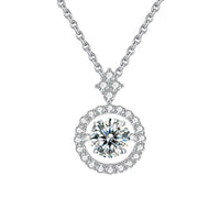925 Sterling Silver Pendant For Women Jewelry Moissanite Diamond Necklace with Twinkle Setting Moissanite Stone