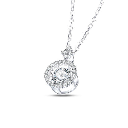 925 Sterling Silver Pendant For Women Jewelry Moissanite Diamond Necklace with Twinkle Setting Moissanite Stone