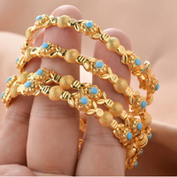Gold-Plated Dubai Bangles Elegant Party Jewelry