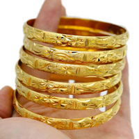 NNEOBA 24K Gold-Plated Bangles Ethiopian Jewelry