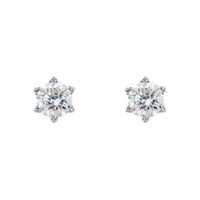 Moissanite Solitaire Diamond Earrings